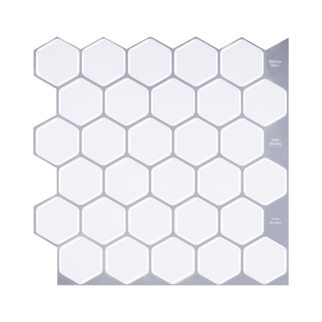 Hexa Mono White 12" x 12"