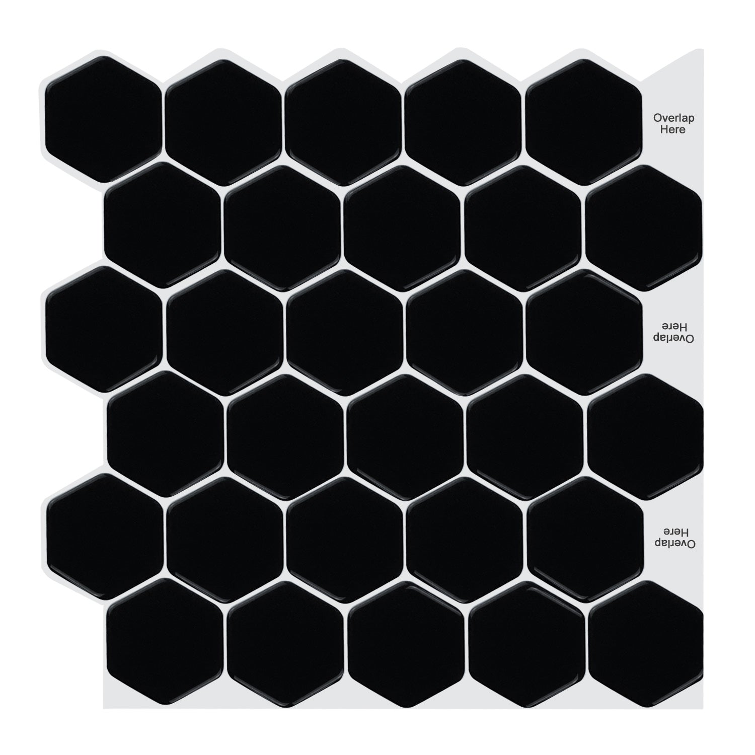 Hexa Black & White 12" x 12"