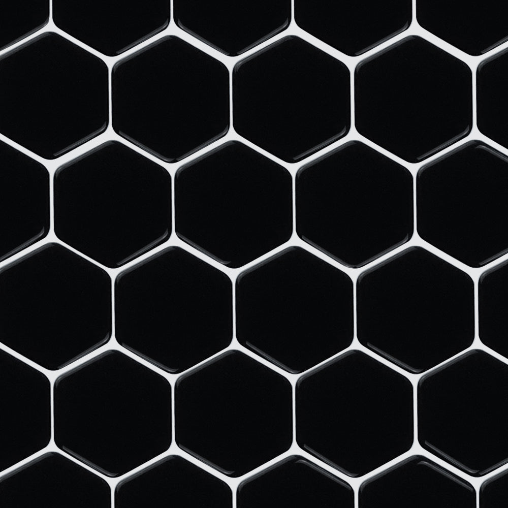 Hexa Black & White 12" x 12"