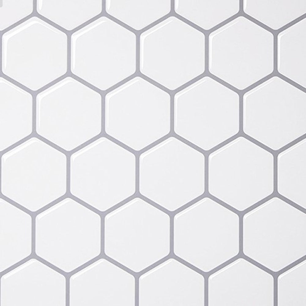 Hexa Mono White 12" x 12"