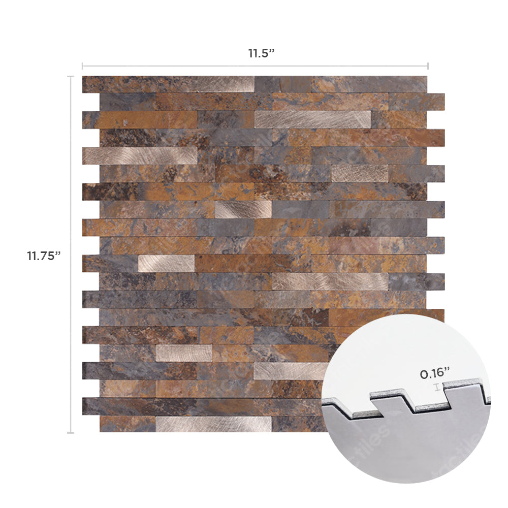 Metallic Rustic Brown Tile