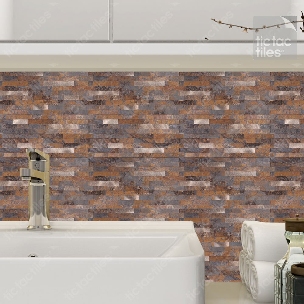 Metallic Rustic Brown Tile