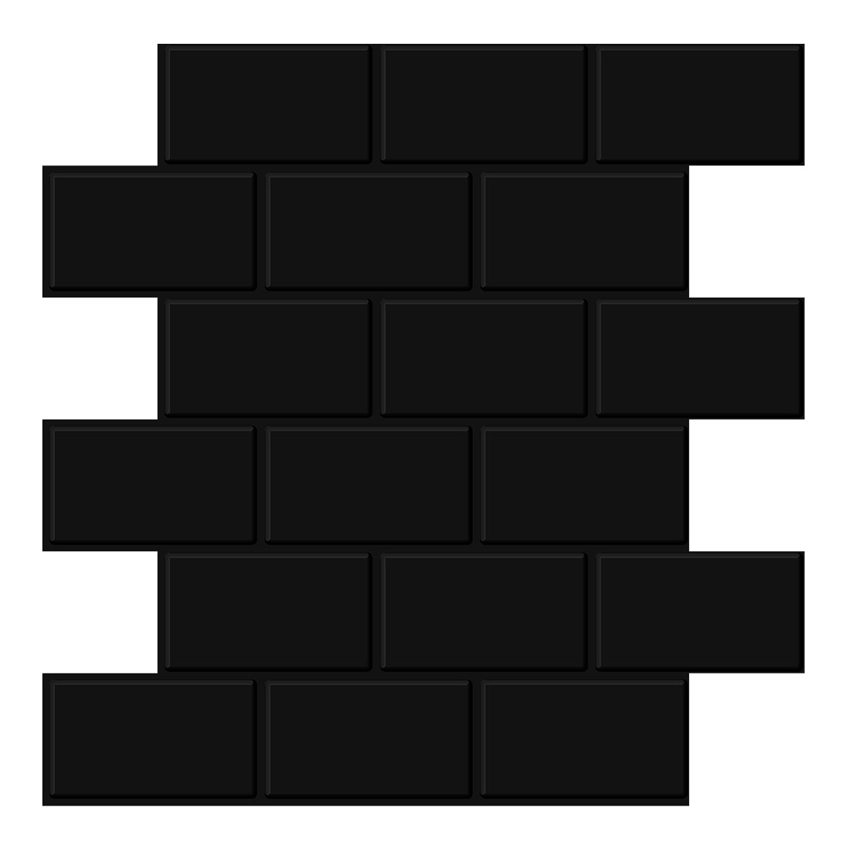 Thicker Subway Black Tile