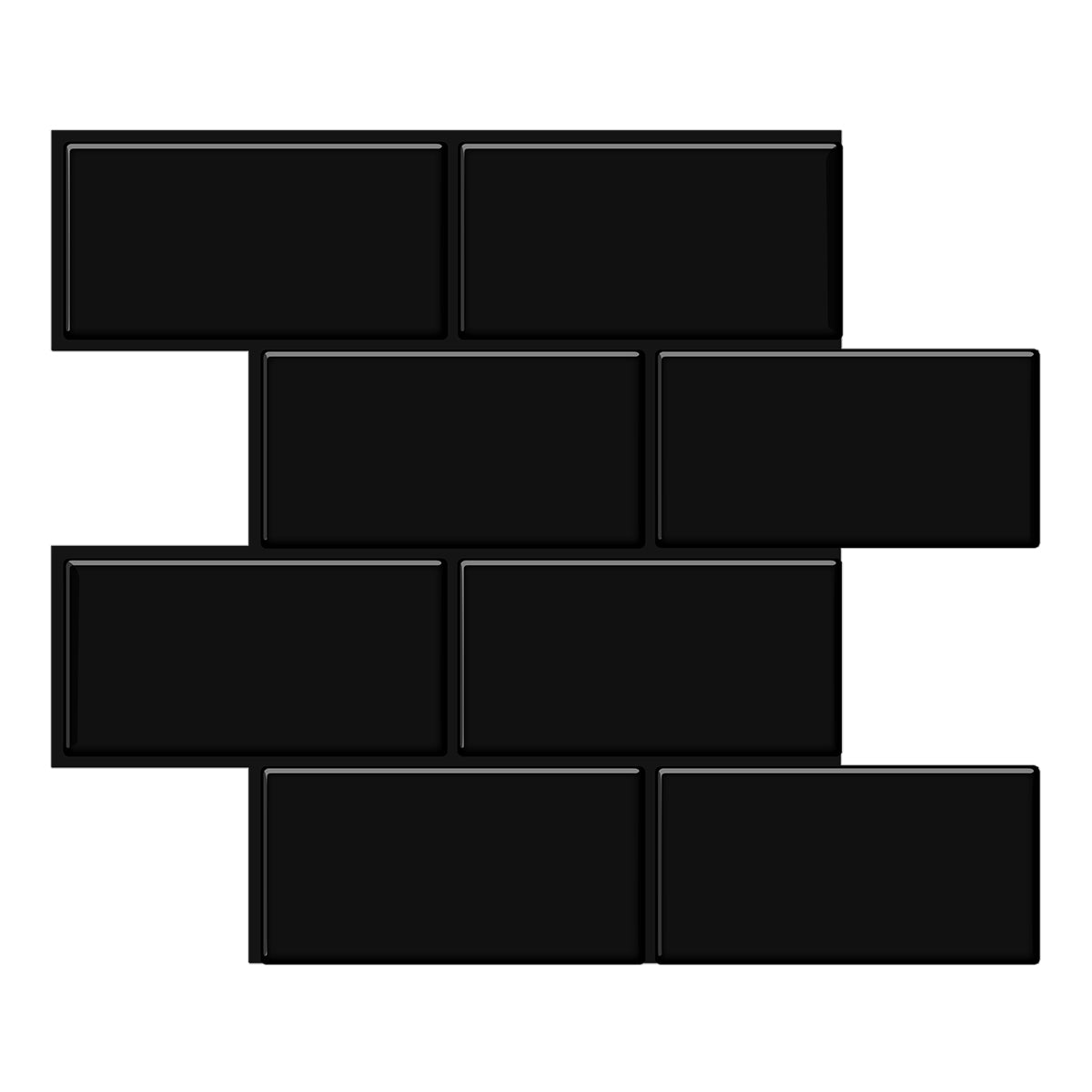 Thicker Large Subway Black Tile