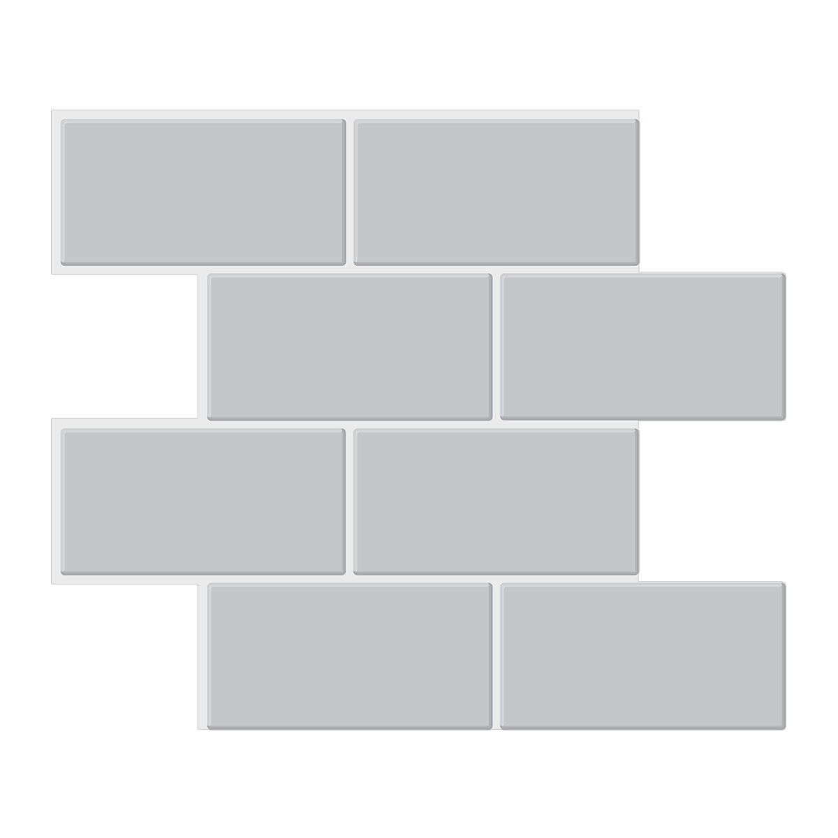 Thicker Large Subway Gray Tile