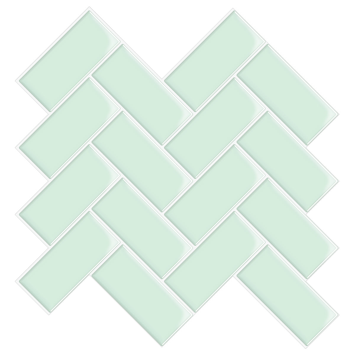 Thicker Herringbone Mint Tile