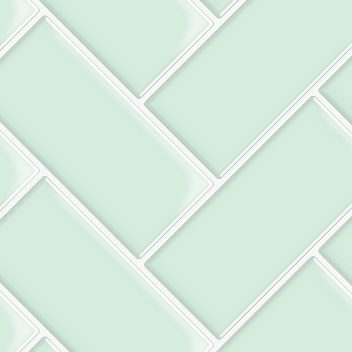 Thicker Herringbone Mint Tile