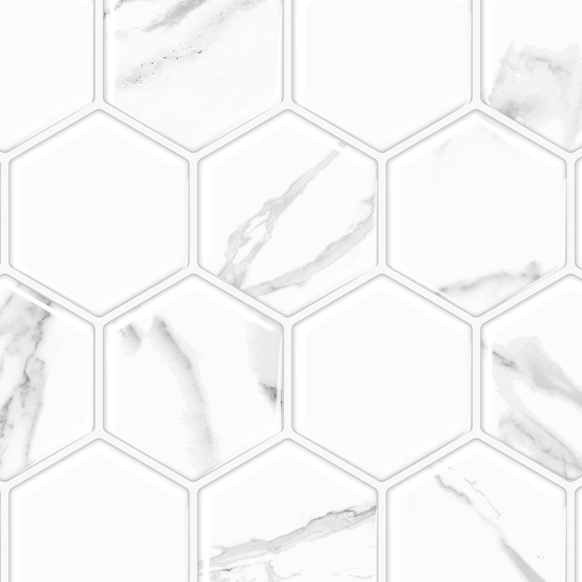 Thicker Hexagon Marble Tile