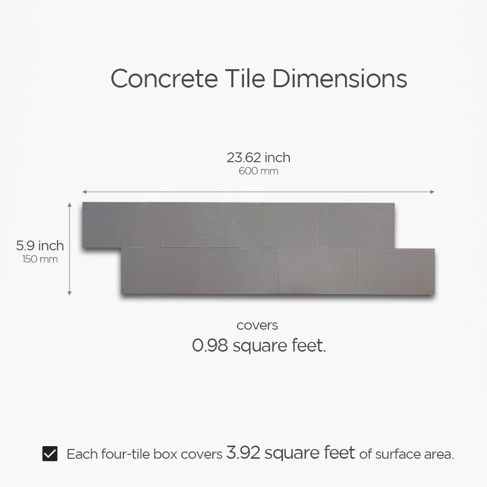 Concrete Subway Slate Pewter Tile